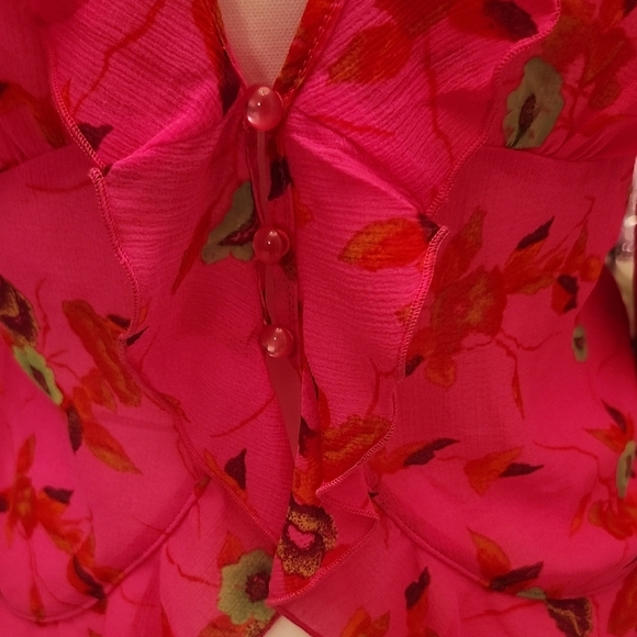 Floral Pink Ruffle Jacket - Picture 3 of 5